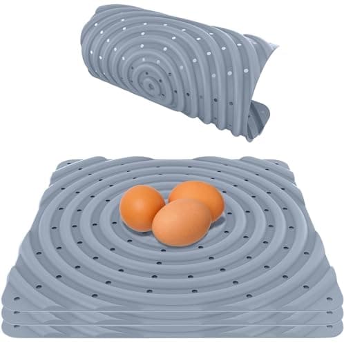 Lil'Clucker Washable Chicken Nesting Pads for Laying Eggs Nesting Pads for Chicken Coop Nesting Chickens Durable Chicken Bedding for Coop, Poultry Nest Box Pads for Chickens (Gray, 4-Pack)