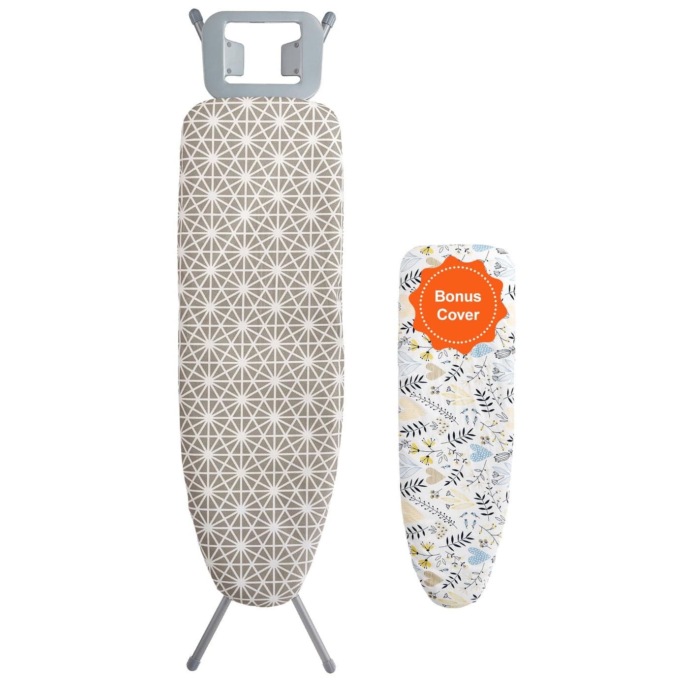 VEVOR Ironing Board with Large 51 x 13 Ironing Surface Thickened 4 Layers Iron Board with Heat Resistant Cover and 100 Cotton Cover 7 Adjustable Heights Ironing Board for Home Laundry Room Use