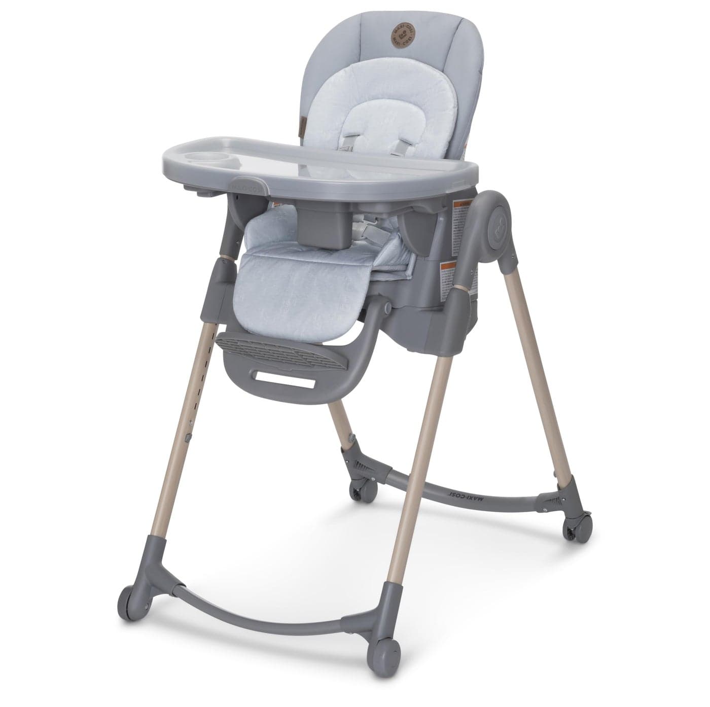 MaxiCosi Minla 6in1 High Chair for Babies Toddlers Portable Foldable Highchair EcoCare Fabric 9 Heights 5 Reclines 4 Tray Positions Classic Slate