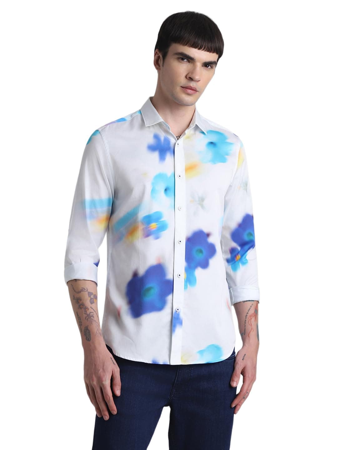Jack & Jones Mens White Slim Fit Shirt