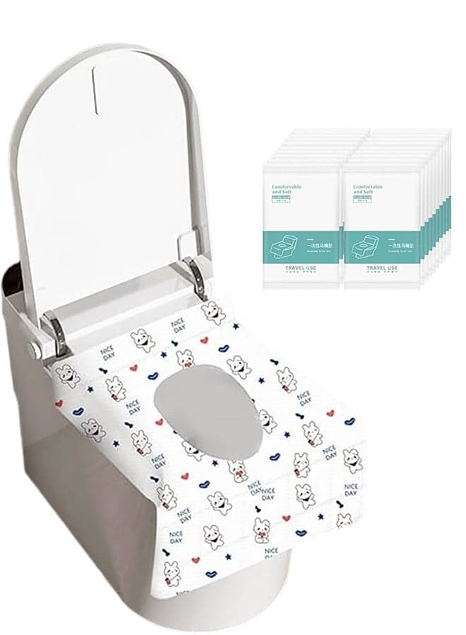 30 Pack Toilet Seat Covers Disposable, Portable Toilet Seat Cover for Travel Waterproof Potty Covers for Toddler(Individually Wrapped)