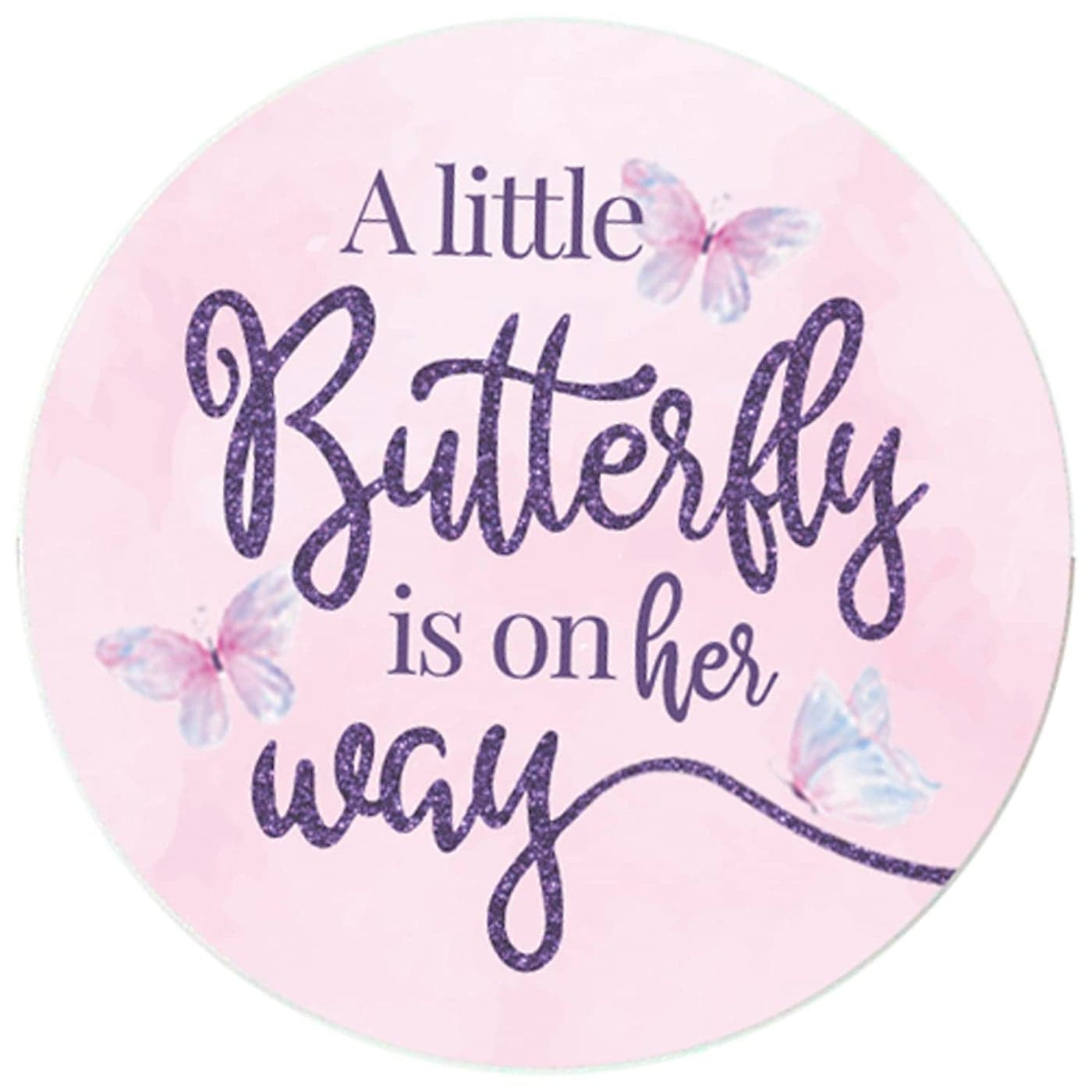 Butterfly Girl Baby Shower Favor Stickers A Little Butterfly is on Her Way Baby Shower Favor Bag Seals Envelope Stickers 40 Count