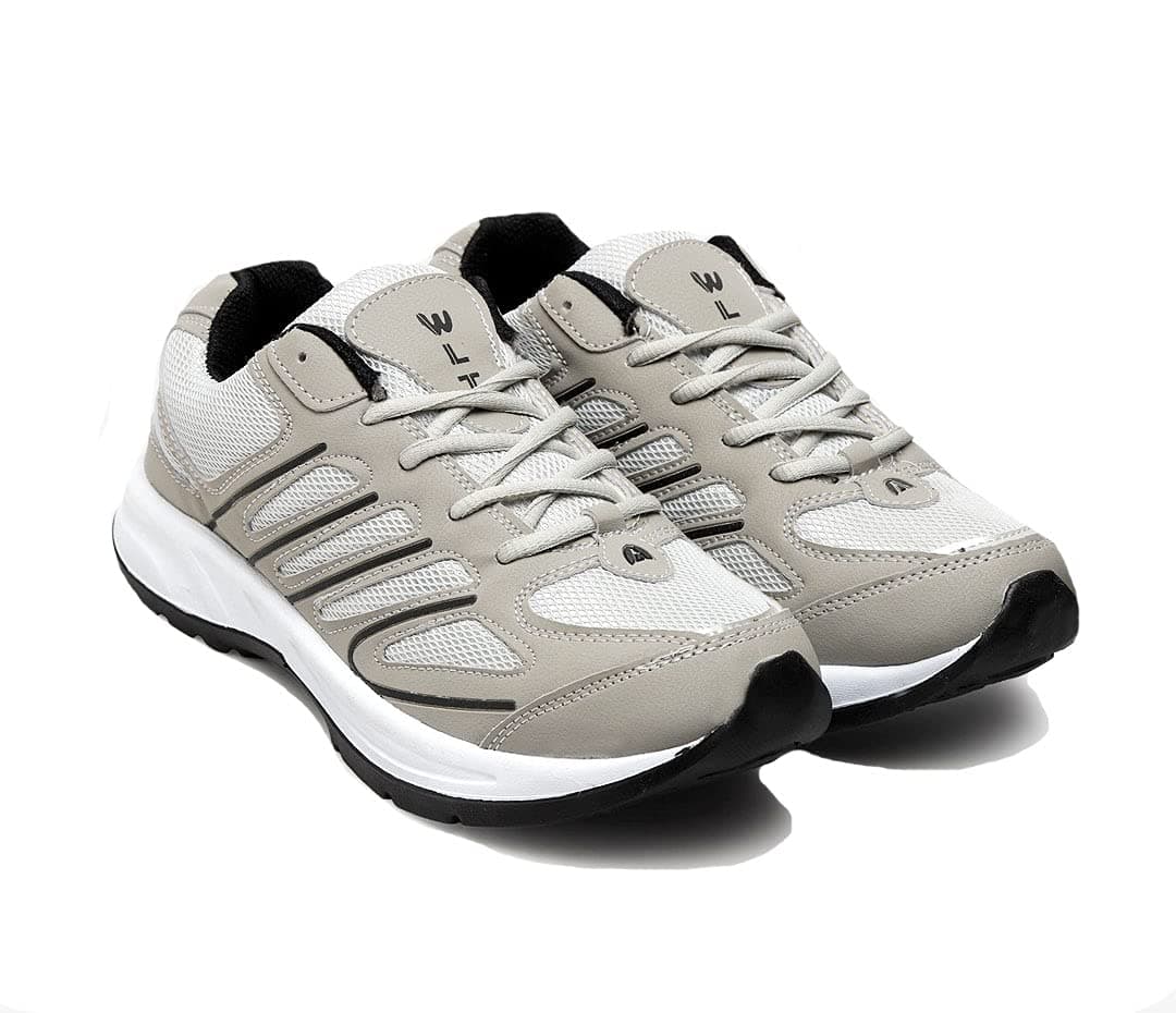 ASIAN Men's Grey & Black Running Shoe - 7 UK