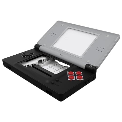 eXtremeRate Classic NES Style Replacement Full Housing Shell for Nintendo DS Lite, Custom Handheld Console Case Cover with Buttons, Screen Lens for Nintendo DS Lite NDSL - Console Without