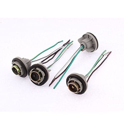 uxcell DC12V LED Incandescent Bulb 1157 2057 2357 Turn Signal Light Socket Harness 4pcs