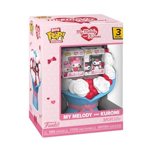 Funko Bitty Pop Bouquet Sanrio My Melody and Kuromi 09 Inch 22 Cm Collectable Gift Idea Party Bags Stocking Stuffers