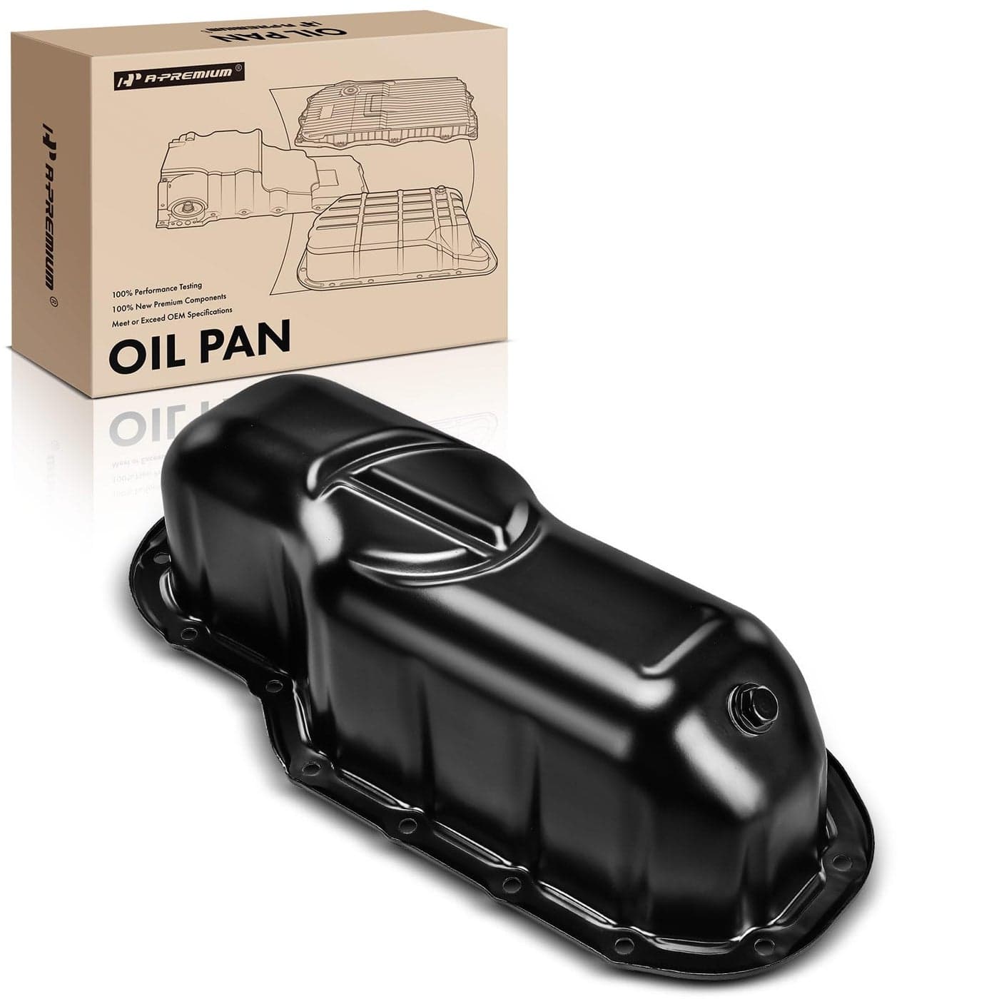 APremium Lower Engine Oil Pan Sump with Drain Plug Compatible with Toyota Land Cruiser 20082014 Sequoia 20082014 Tundra 20072014 Lexus LX570 20082014 V8 57L Only Replaces 1210238010