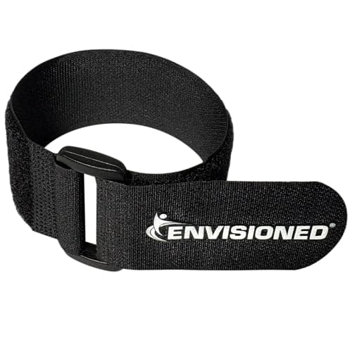 Reusable Cinch Straps 2" x 72" - 4 Pack, Multipurpose Strong Gripping, Quality Hook and Loop Securing Straps (Black)