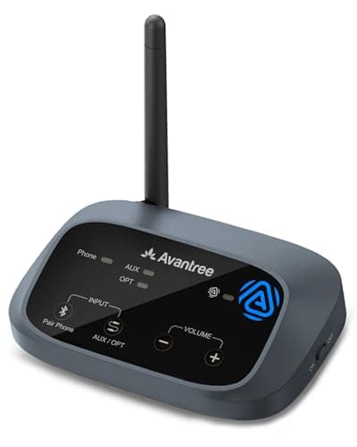 Avantree Oasis Aura – Auracast Hearing Aids Transmitter for Assistive Listening, One-to-Many Broadcast for Churches, Public Venues or TV with Optical or AUX Input