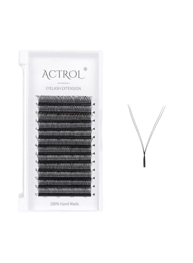 YY Eyelashes Extension Lashes Black C Curl 0.07mm 12mm Lash Volume Extension Easy Fans Y Shaped Premade Soft Eyelashes Supply