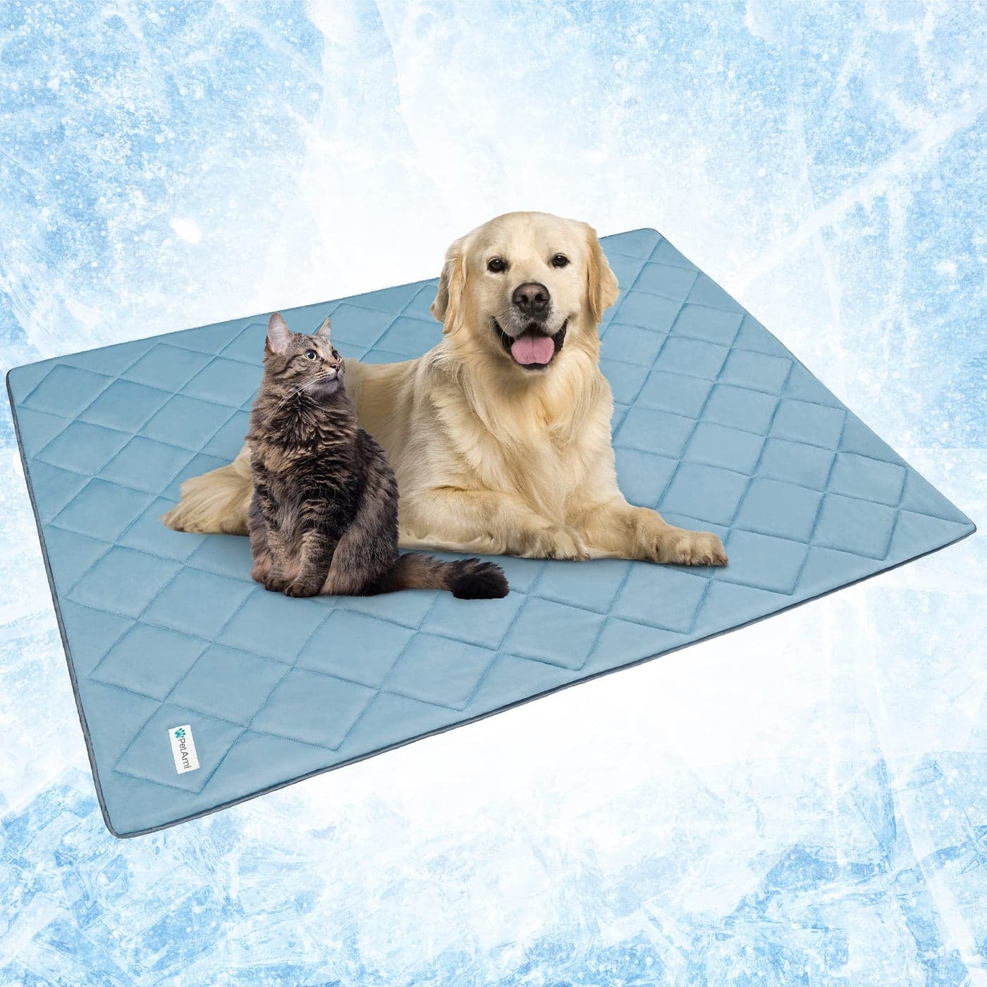 PetAmi Premium Cooling Dog Blanket Lightweight Fluffy Pet Throw Blanket Bed Cover for Dogs Cat Puppies Pet Blanket Furniture Protector Couch Sofa Reversible Fuzzy Cozy 90x90 Dusty Blue