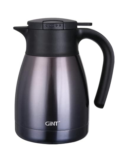 GiNT 1L / 34Oz Thermal Coffee Carafe, Insulated Stainless Steel Coffee Carafes for Keeping Hot/Double Walled Vacuum Thermal Carafe (Purple)