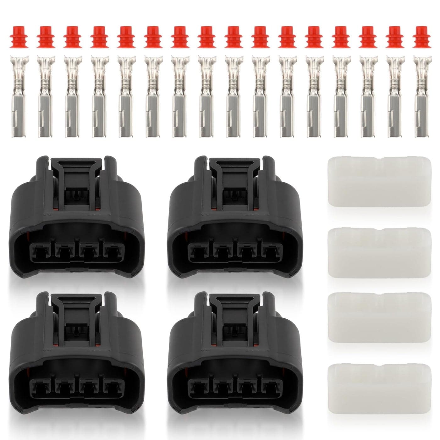 MOTOALL 4 set Ignition Coil Plug Connector for Toyota Lexus Camry Yaris 9098011885