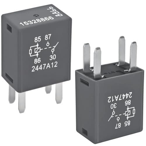 15328866 Automotive Relay Pack of 2 12VDC 20A 4 Terminal MultiUse Relay 8385 4Pin High Power Compatible with GM GMC Chevy Buick Vehicle