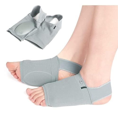 Purastep Flat Foot Arch Support for Men & Women | Medial Arch Support for Flat Feet Correction Sleeve with Cushion | Plantar Fasciitis Leg Foot Support Pain Relief Product | Free Size - 1 Pair