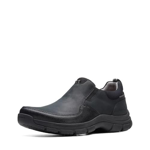 Clarks Men's Walpath Step Loafer, Black Leather, 11.5