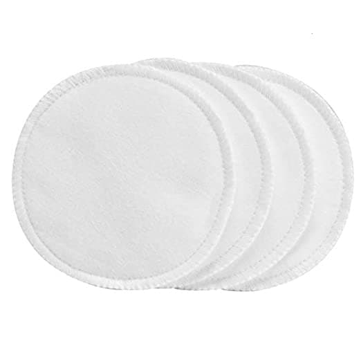 ANTIL'S Reuseable & Washable Maternity Nursing Breast Pad for Feeding Mothers (4 Pieces) White