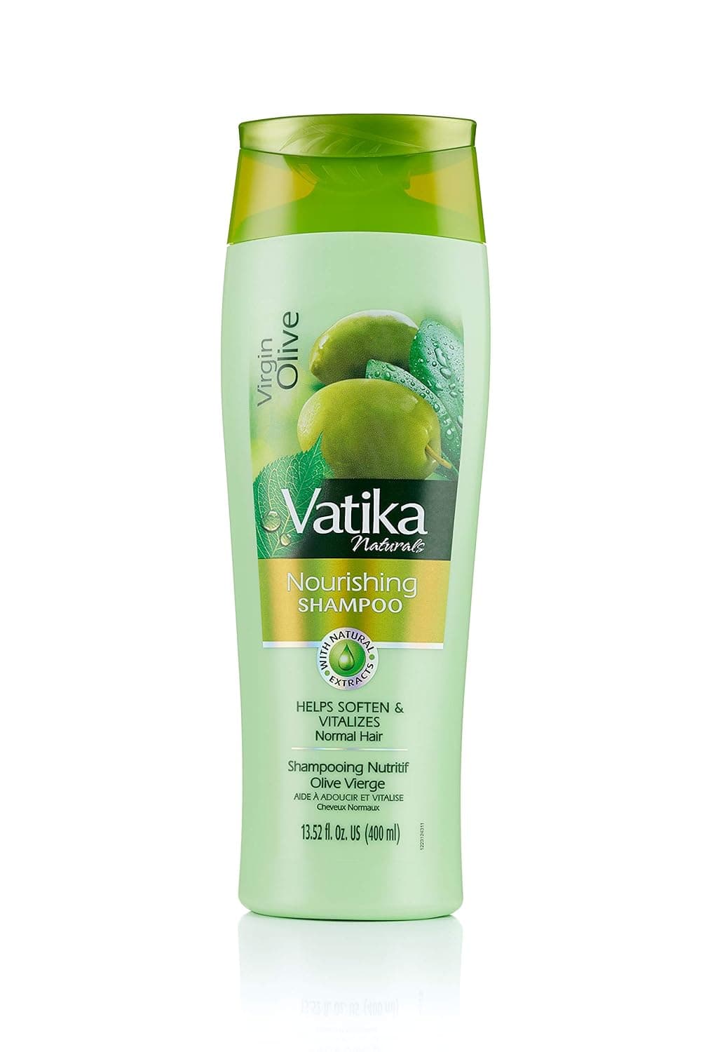 Vatika Naturals Nourishing Shampoo for Women - Strengthening & Moisturizing Cleanser for Curly, Damaged, and All Hair Types (400ml Bottle, Virgin Olive)