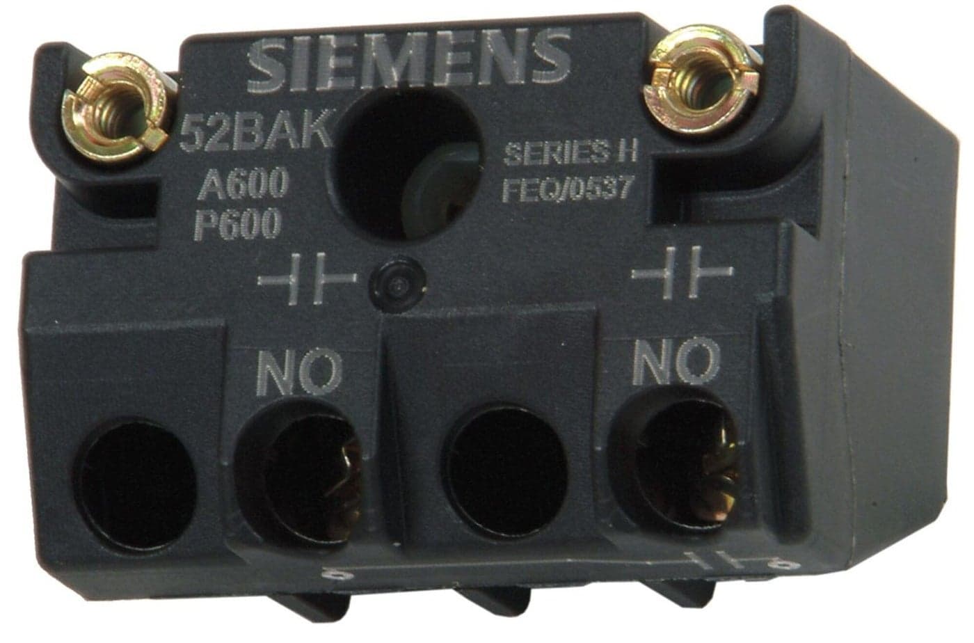 Siemens 52BAK Touch Safe Contact Block, Gold Flashing, 1 NO Contacts