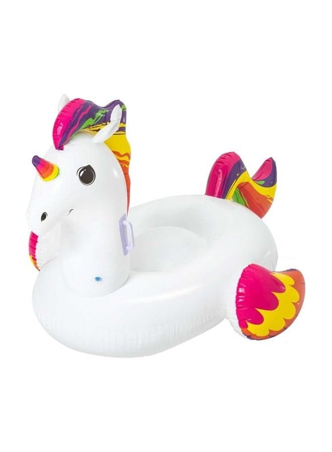 Unicorn Pool Float, Kids Inflatable Ride-On with Handles, Inflatable Beach Toys 150*117cm