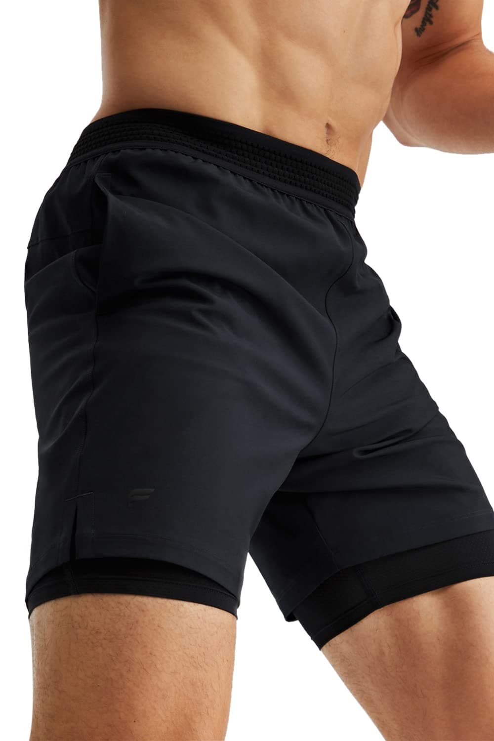 Fabletics Men's The Fundamental Short (Lined), Workout, Running, Training, Gym, Yoga, Ultra Lightweight, Athletic, 9" Inseam, S, Black