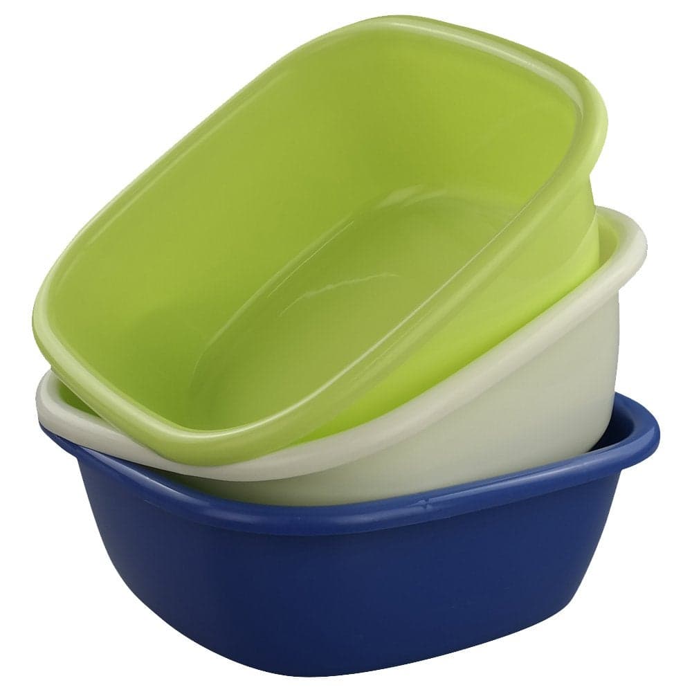 Doryh Square Small Wash Basins 8Quart Set of 3