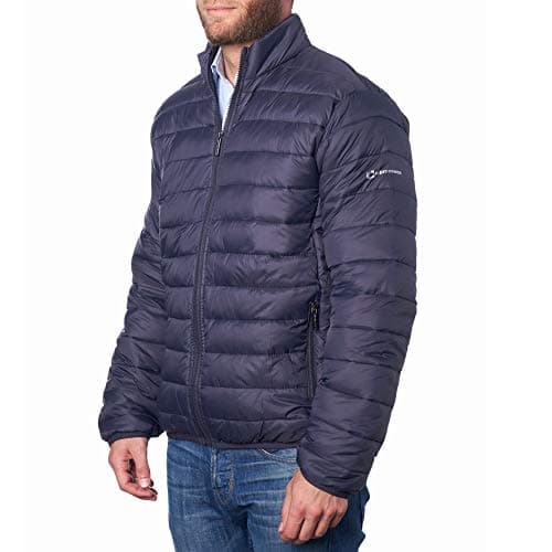 Alpine Swiss Niko Men’s Puffer Jacket | Warm Down Alternative Insulated Coat | Packable, Water-Resistant & Windproof Winter Outerwear with Zipper Pockets NVY M