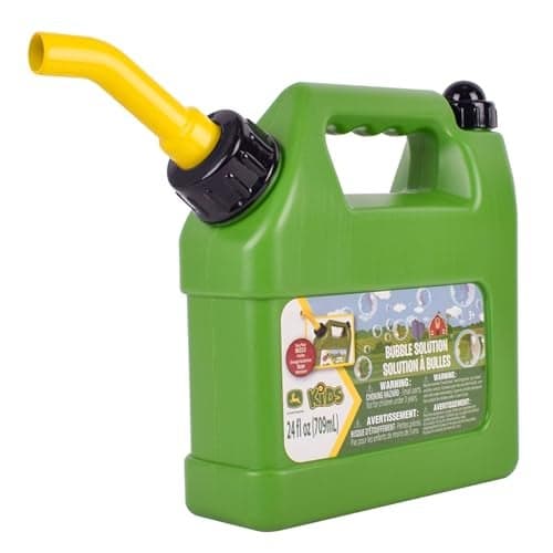 John Deere Bubble Can 24oz Bubble Bottle with Pouring Spout Outdoor Summer Fun Bubble Refill
