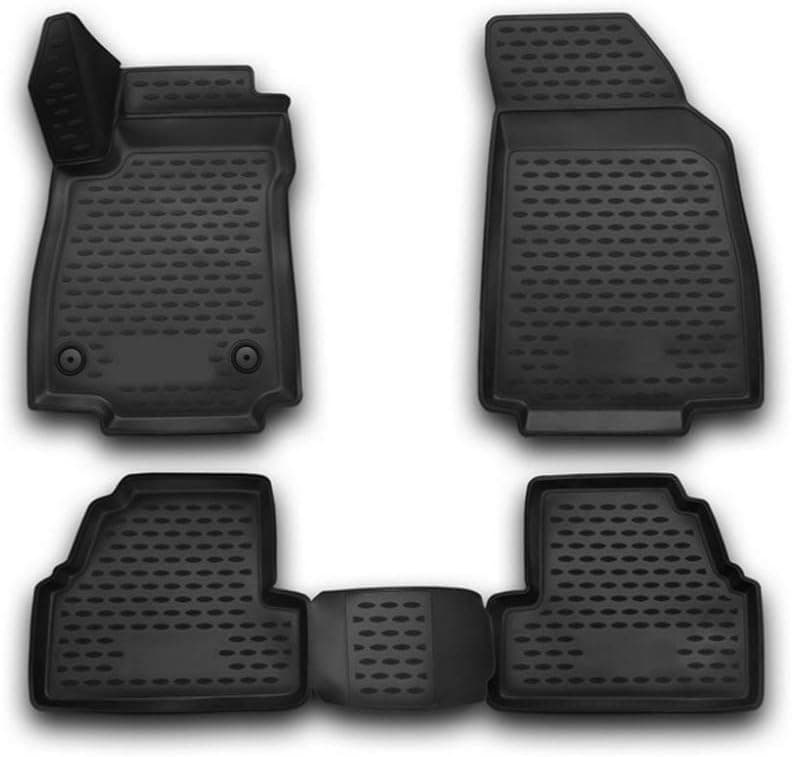 R5 AUTOMOTIVE All Weather Floor Mats for 2014-2023 Chevrolet Trax & 2013-2023 Buick Encore - Full Set Liners (Black)