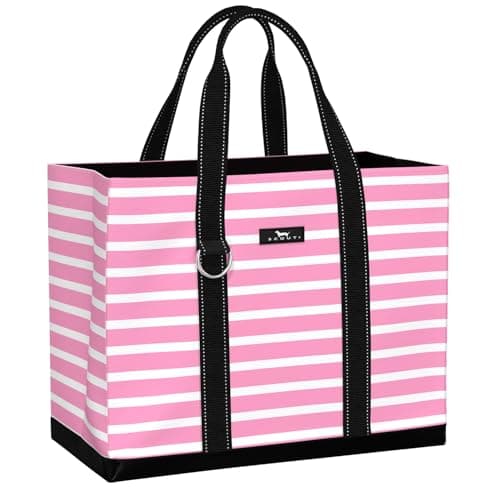 SCOUT Original Deano Tote Large Durable Lightweight Open Top Beach Pool Lake Bag Inside Zip Pocket Folds Flat