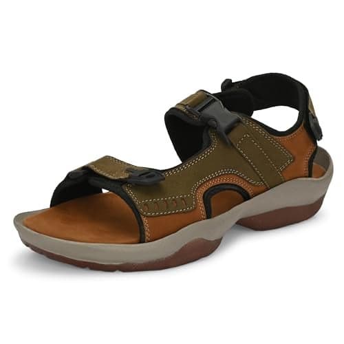 Centrino Sandal for Men | Grip Insole for Stability | Modern Look with Adjustable Straps | Comfortable Footwear for Hiking and Everyday wear