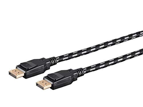 Monoprice Braided DisplayPort 1.4 Cable - 8K Capable, Display Stream Compression Support, 1.5 Feet, Gray