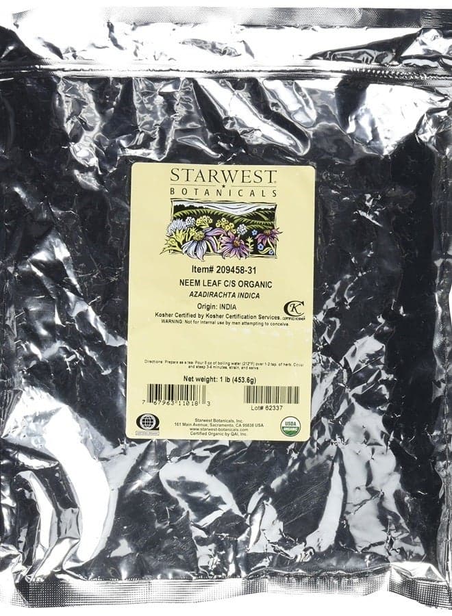 Neem Leaf C/S Organic, 1 Pound (Pack of 1)