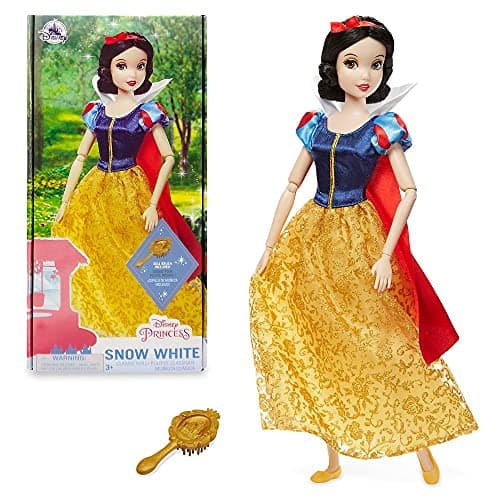 Disney Store Official Princess Classic Doll Snow White 11 Inches Includes Brush with Molded Details Fully Posable Toy in Classic Outfit Disney Princess Toys