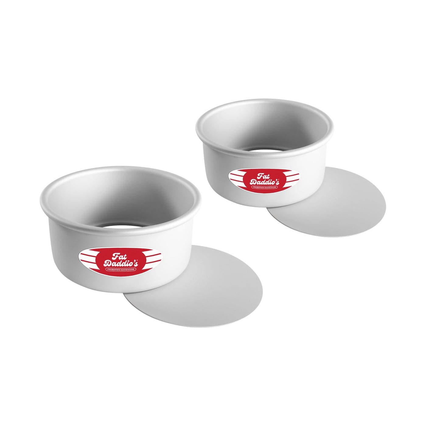Fat Daddios PCC63SET Anodized Aluminum Round Cheesecake Pans 2 Piece Set 6 x 3 Inch