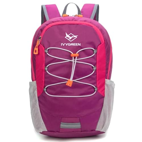 IVYGREEN Little Kids Hiking Backpack for Boys or Girls, Small Daypack for Camping or Travel (Purple, Small)