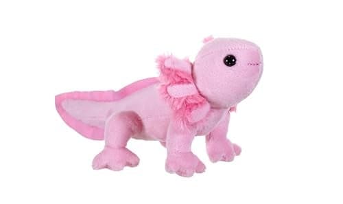 Wild Republic Pocketkins Eco Axolotl, Stuffed Animal, 5 Inches, Plush Toy, Made from Recycled Materials, Eco Friendly