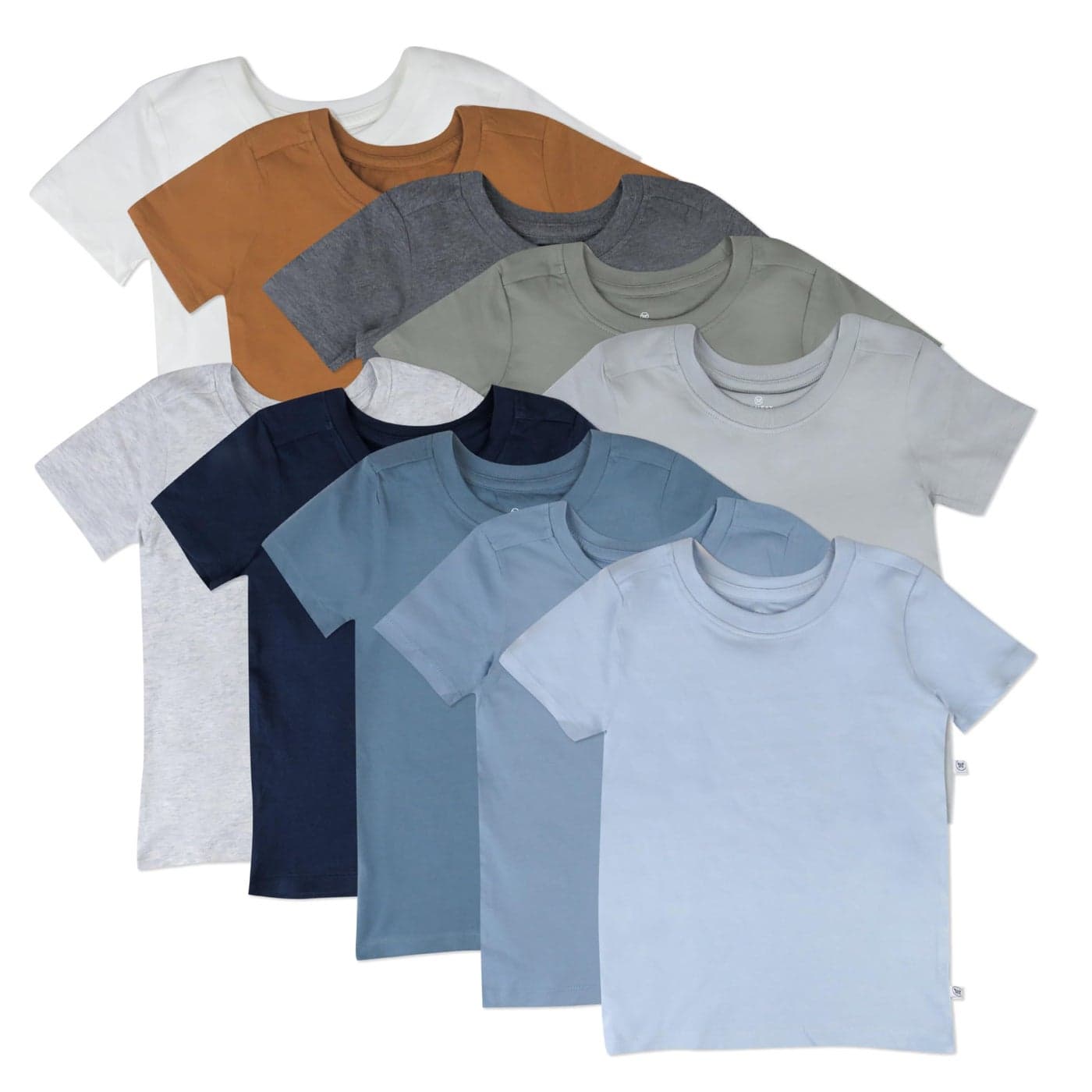 HonestBaby 10Pack Short Sleeve TShirts 100 Organic Cotton Baby Toddler Little Kids Girls Unisex Prep School Rebel Boy 3T