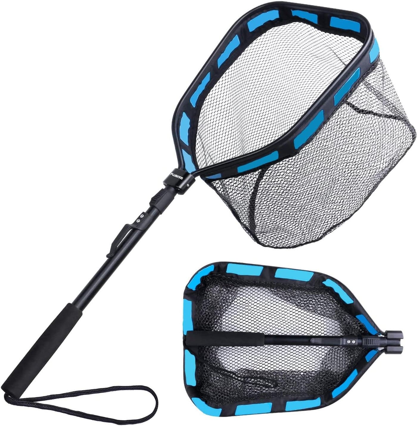 Floating Fishing Net for Steelhead, Salmon, Fly, Kayak, Catfish, Bass, Trout Fishing, Rubber Coated Landing Net for Easy Catch & Release, Compact & Foldable for Easy Transportation & Storage