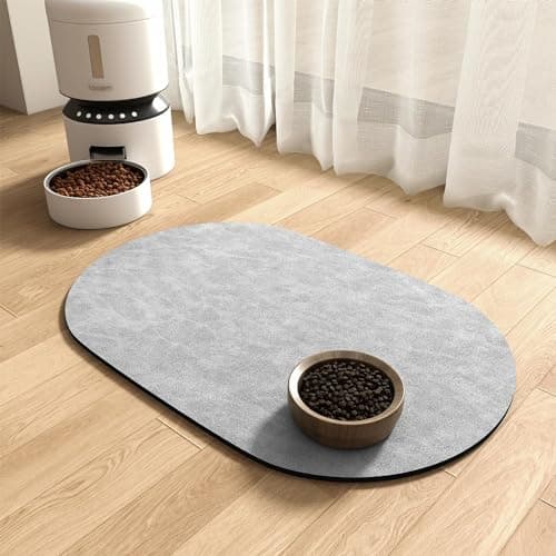 Absorbent Food Mat for Dogs Quick Dry No Stains Prevents Mess from Food Water Bowls