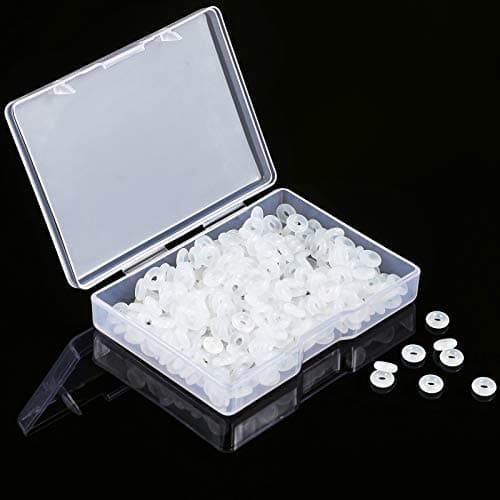 300 Pcs Silicone Rubber Stopper Rings 6mm Clear O Rings Rubber Spacer Beads Hoops Antiskid Locating Beads for Charm Bracelet Necklace DIY Jewelry Making Accessories