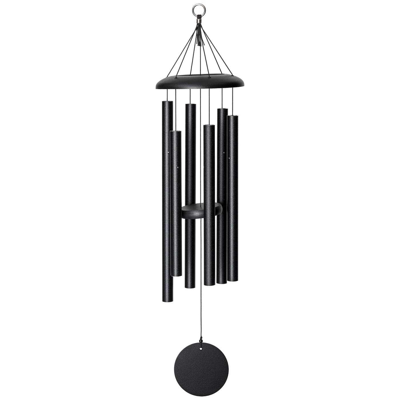 Corinthian Bells by Wind River 36 inch Black Wind Chime for Patio Backyard Garden and Outdoor Decor Aluminum Chime Made in The USA