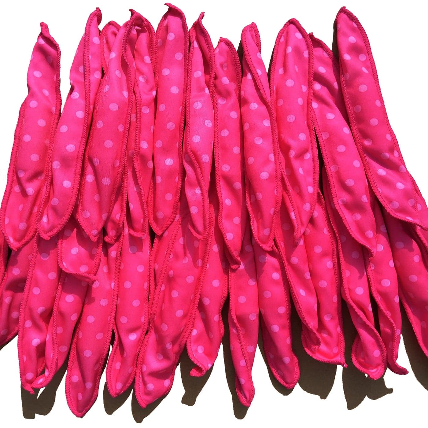 Aimin Soft Satin Sponge Overnight Curlers for Heatless Long Hair Curls 20 pcs pink