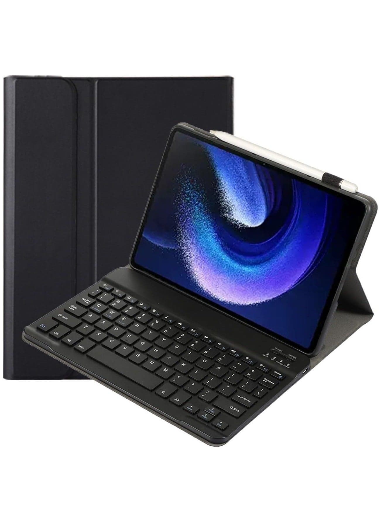 Arabic and English Keyboard Case for Huawei Matepad air 11.5 2023, Detachable Keyboard -Wireless Bluetooth Magnetically Detachable