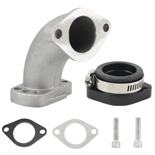 PowerMotor Manifold Intake Inlet Pipe Kit with Gasket and Adapter Replacement for VM22 26mm Carburetor XR50 CRF70 KLX Taotao BBR Apollo Zongshen Lifan YX 125cc 140cc Engine Pit Dirt Bike Parts