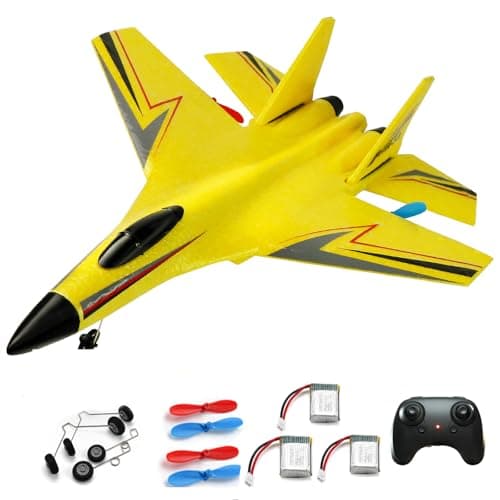 crohorizon RC Planes for Ages 14 Years and upRemote Control Airplanes Toys for Teen2CH Outdoor Foam RC Glider Fighter Jet for Teen and Adults Hobby Yellow