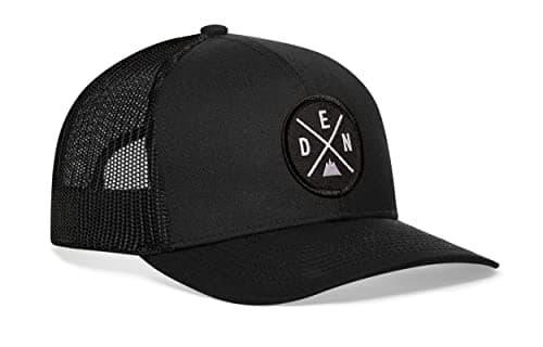 HAKA Denver Black Trucker Hat – DEN Mesh Snapback Cap for Men, Women & Golf, City X Design Baseball Dad Hat