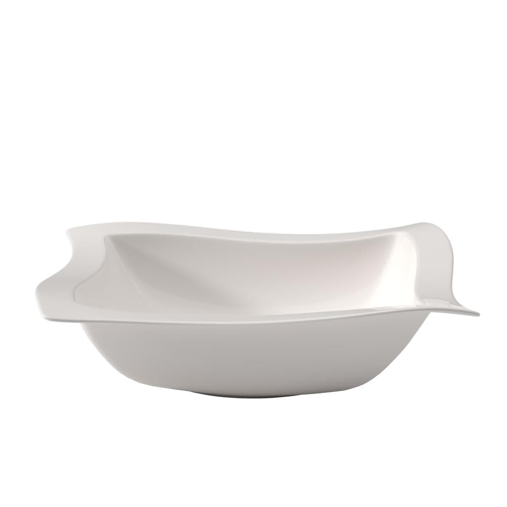 Villeroy Boch New Wave Square Salad Bowl 13 in Premium Porcelain White