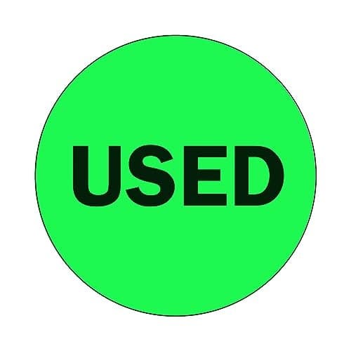 NextDayLabels - 2" Round Green Inventory Control/Date Color Coding Labels, 500 Stickers Per Roll (Used)