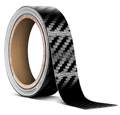 VViViD Black Carbon Fiber AirRelease Adhesive Vinyl Tape Roll 1 Inch x 20ft